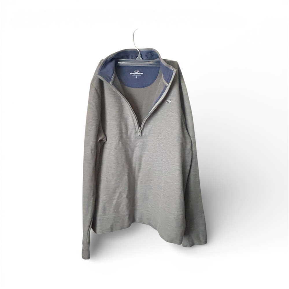 Vineyard Vines boy’s  gray Half-Zip Sweater, Sz L